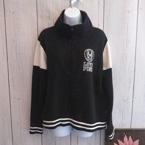 Victoria Secret Pink black and white crew neck